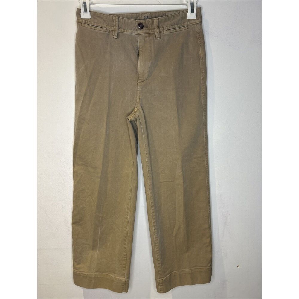 GAP Khaki Wide Leg Chino Pants‎ Casual Cotton Trousers